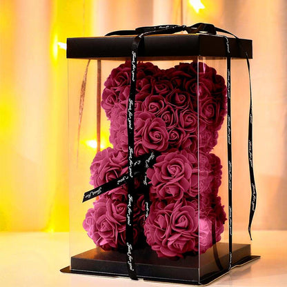 Luxury Rose Bear with Gift Box