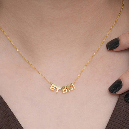 Custom Gold Initial Necklace