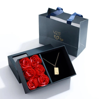 Personalized Love Letter Envelope with Rose Gift Box