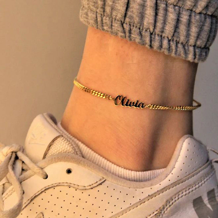 Custom Name Anklet