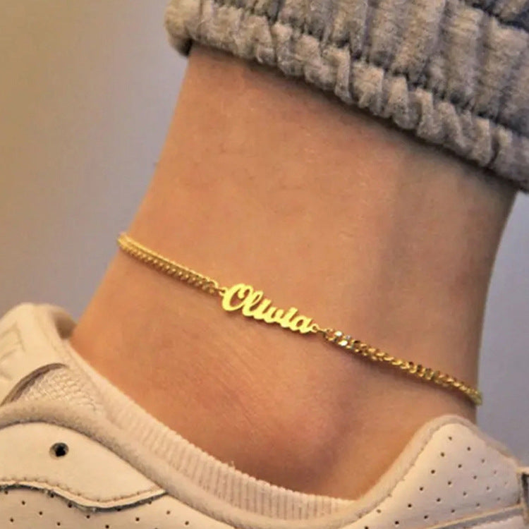 Custom Name Anklet