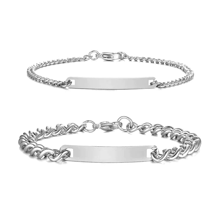 Engraved Bracelet Set - W/ Eternal Rose Box