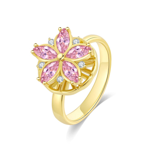 Gold Blossom Fidget Ring