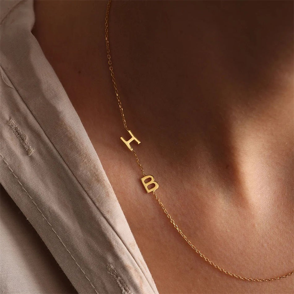 Personalized Gold Letter Necklace