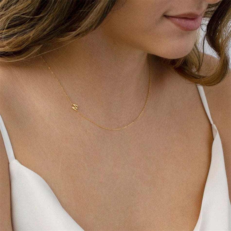 Personalized Gold Letter Necklace