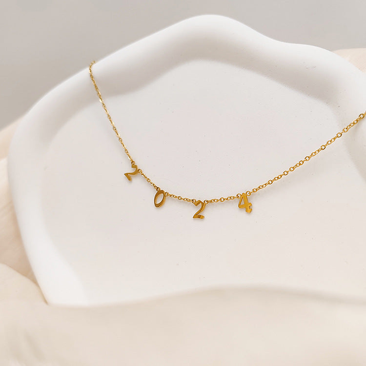 Elegant Number Design Necklace