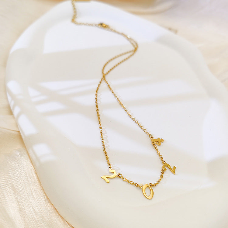 Elegant Number Design Necklace