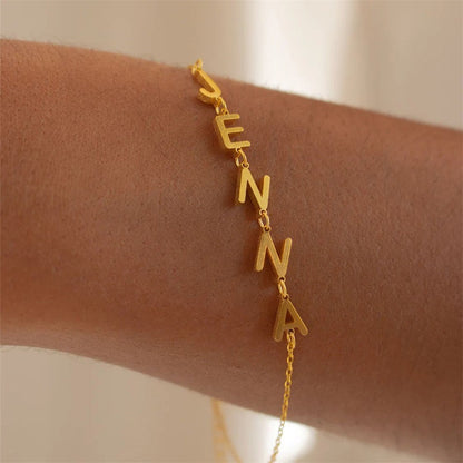 Custom Letter Minimalist Bracelet