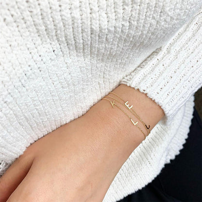 Custom Letter Minimalist Bracelet