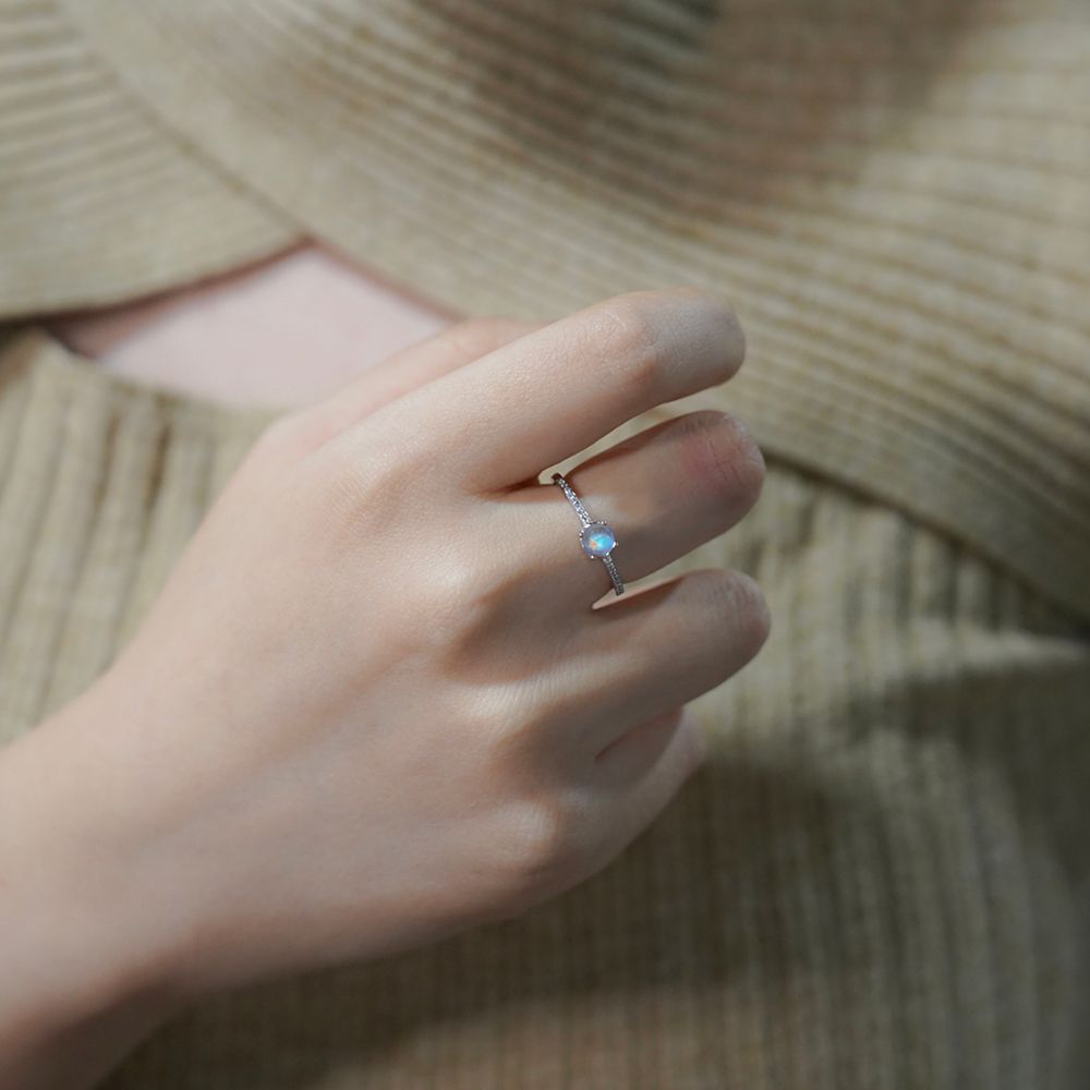 Celeste Moonstone Ring