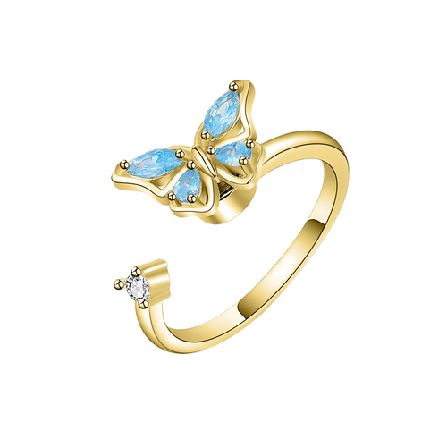 Blue Butterfly Fidget Ring