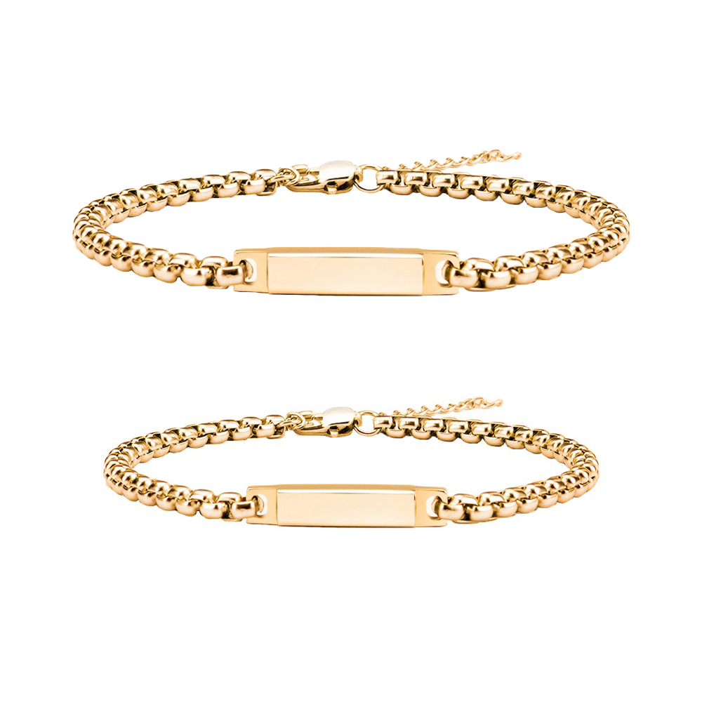 Eternal Bond Engraved Bracelet Set