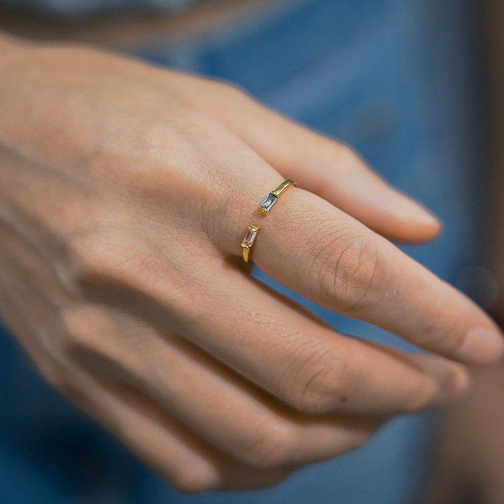 Duo Birthstone Ring